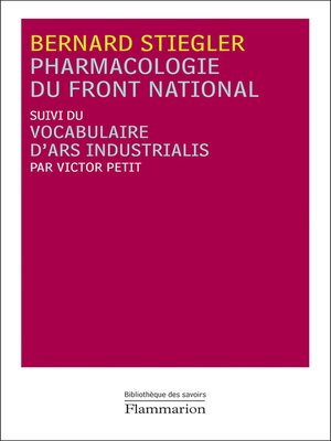 cover image of Pharmacologie du Front national